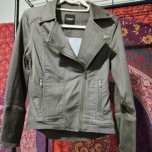 Women's Gray Moto Jacket